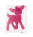 3" Flocked Deer Ornament