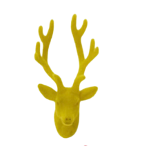 Flocked Deer Bust Wall Mount