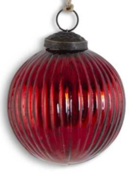 Large Red Mercury Glass Ornaments
