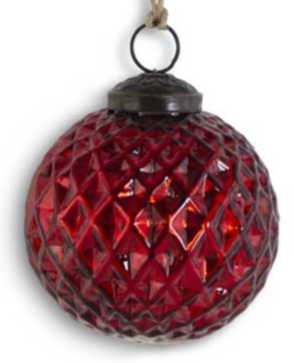 Large Red Mercury Glass Ornaments