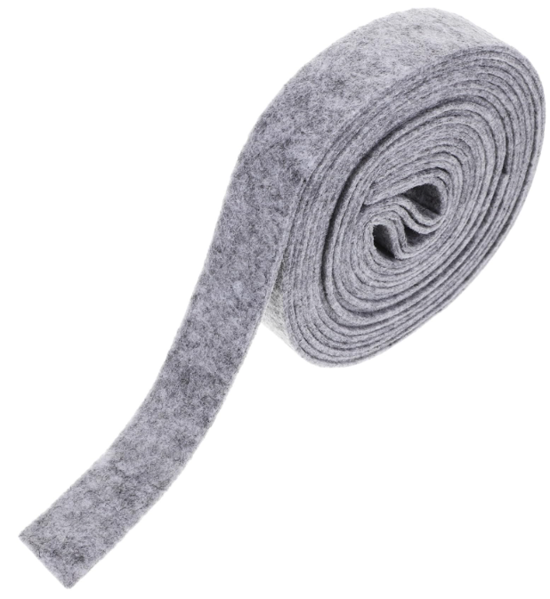 Grey Faux Wool Ribbon