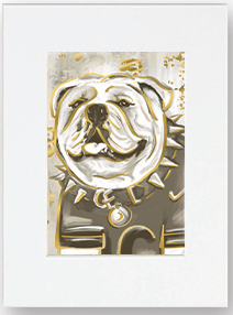 Bulldog Print + Gold Foil