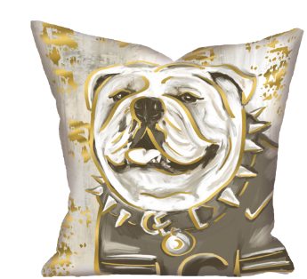 Eagle Pillow with Gold Foil