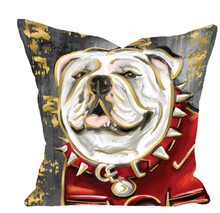 Load image into Gallery viewer, Tiger Pillow with Gold Foil Accents
