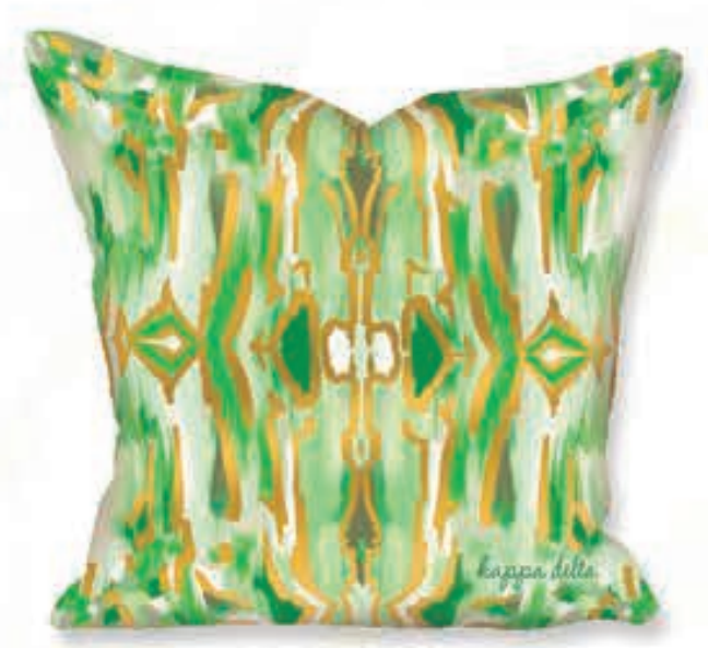 Sorority Gold Foil Kaleidoscope Pillow