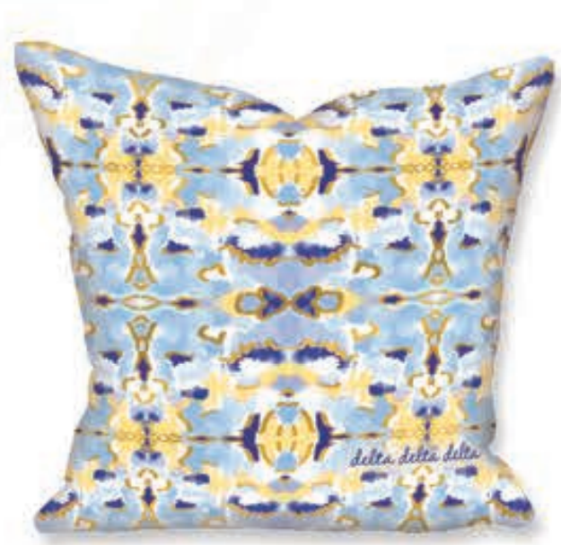 Sorority Gold Foil Kaleidoscope Pillow