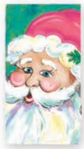 Colorful Santa Tea Towel