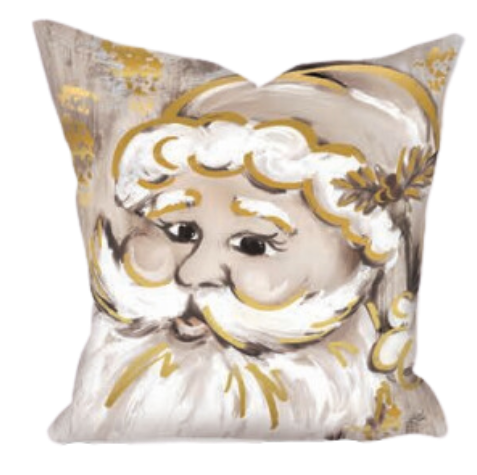 Classic Santa in Neutral Gold foil Pillow