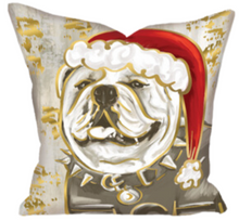 Load image into Gallery viewer, Santa Paws Gold Foil Pillow
