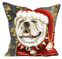 Load image into Gallery viewer, Santa Paws Gold Foil Pillow
