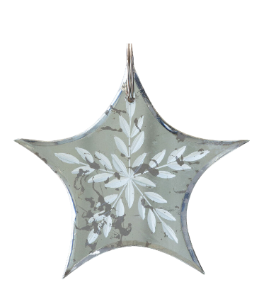 Antique Mirror Star Drop Ornament