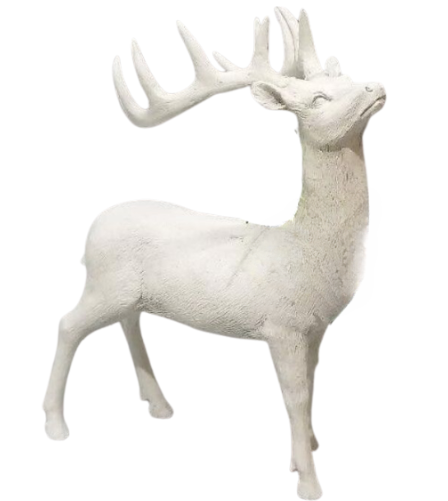 White Standing Deer