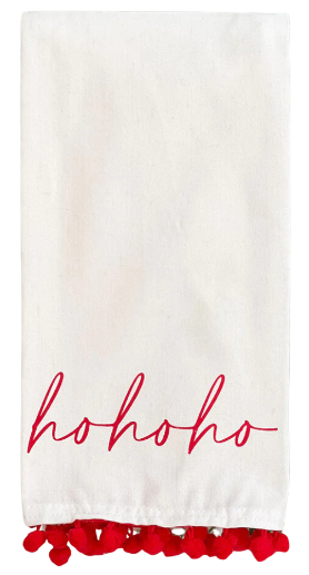 HoHoHo Pom Pom Hand Towel