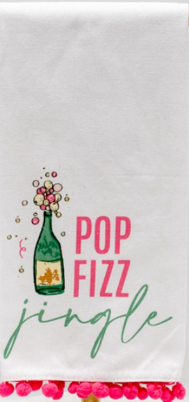 Pop Fizz Jingle Pom Pom Hand Towel