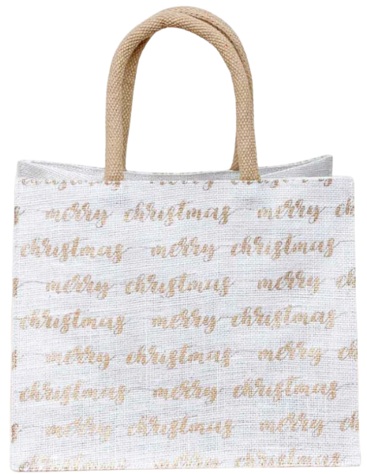 Merry Christmas Script Gift Tote