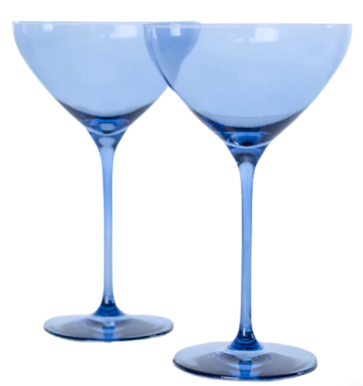 Estelle Cobalt Blue Martini Glass Set of 2