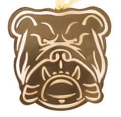 Bulldog Face Ornament