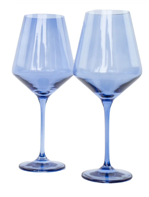 Estelle Cobalt Wine Stemware Set of 2