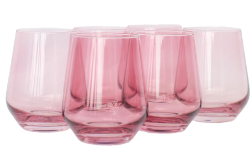 Estelle Rose Wine Stemless Set of 6