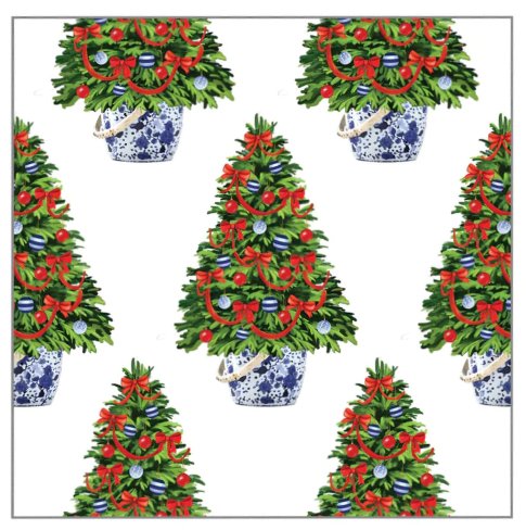 Christmas Trees Paper Cocktail Napkins | Pack of 20