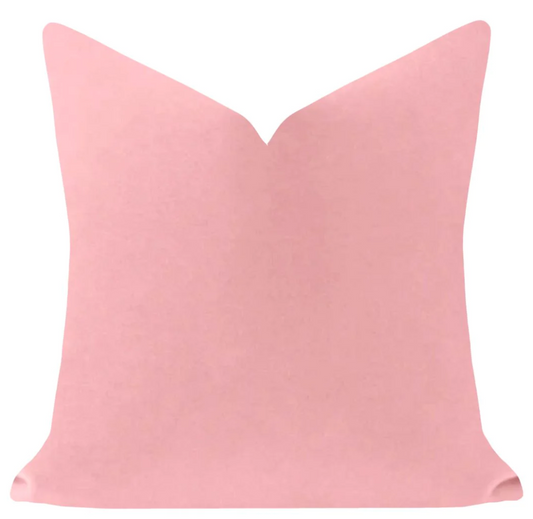 Laura Park Blush Pink 22x22 Solid Velvet Pillow