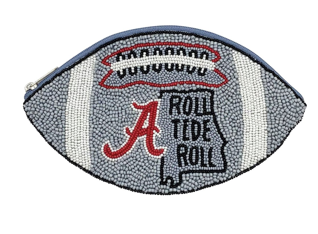 Alabama Football Beaded Coin Purse