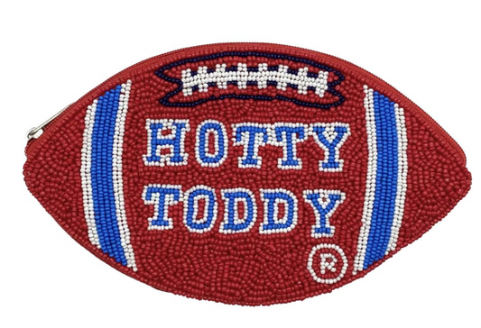 Ole Miss Football Beaded Coin Purse