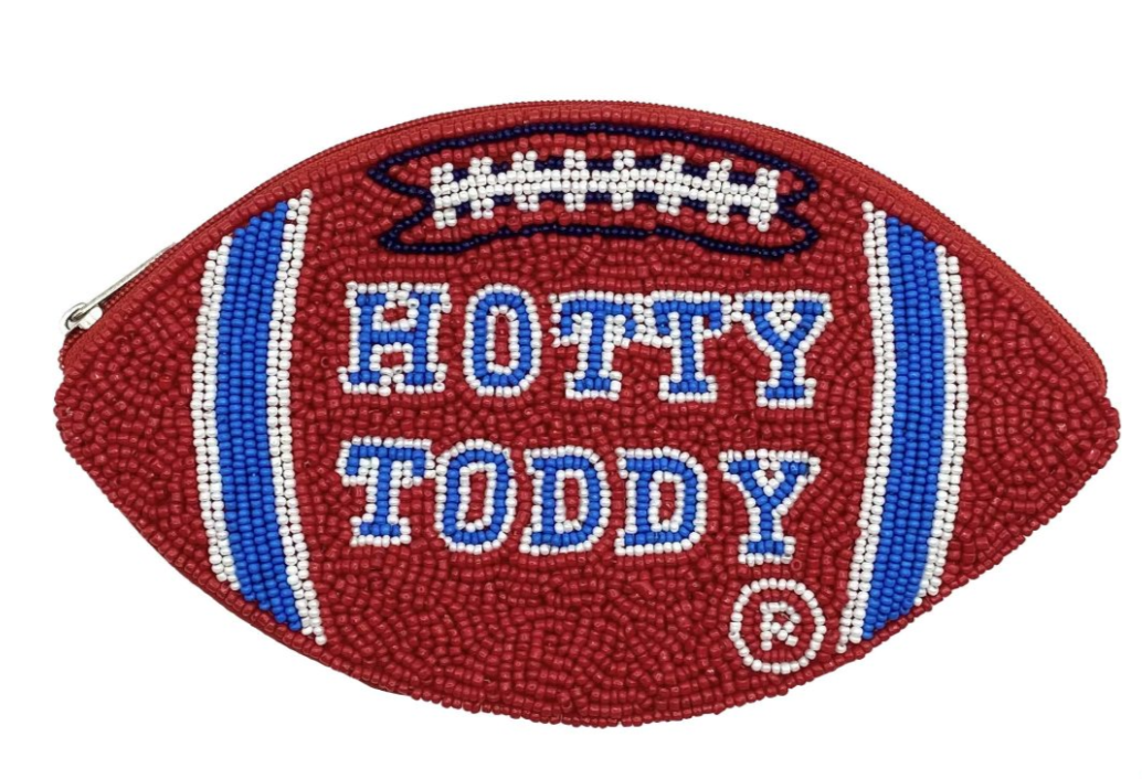 Ole Miss Football Beaded Coin Purse