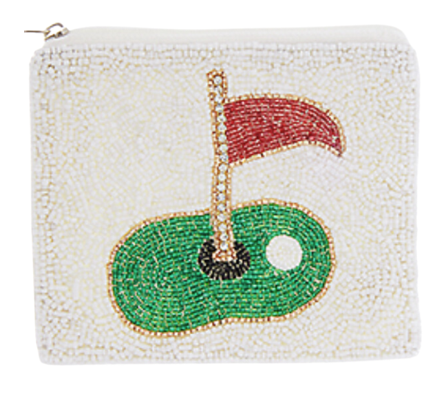 Golf Beaded Coin Purse