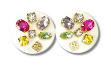 Load image into Gallery viewer, Resin Rainbow Studs with Crystals
