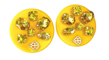 Load image into Gallery viewer, Resin Rainbow Studs with Crystals
