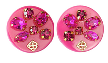 Load image into Gallery viewer, Resin Rainbow Studs with Crystals
