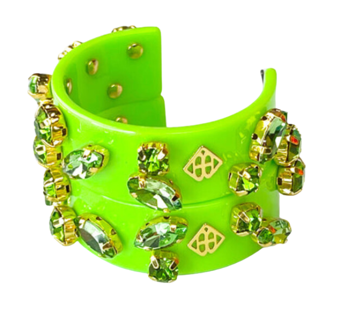 Resin Rainbow Chunky Hoops with Crystals