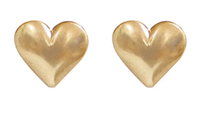 Heart Matte Stud Earring