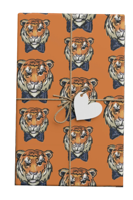 Gift Wrap Roll Tiger