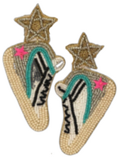 Load image into Gallery viewer, Sneaker Beaded Earrings
