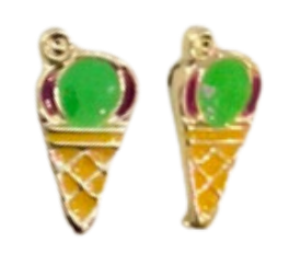 Ice Cream Cone Stud Earring