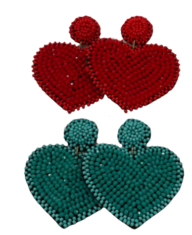 Heart Beaded Earrings