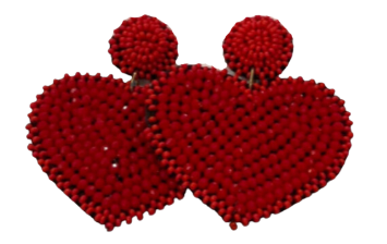 Heart Beaded Earrings