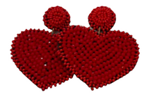 Load image into Gallery viewer, Heart Beaded Earrings
