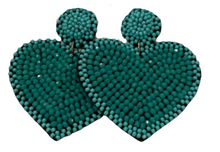 Load image into Gallery viewer, Heart Beaded Earrings
