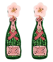 Load image into Gallery viewer, Champagne Flower Earrings
