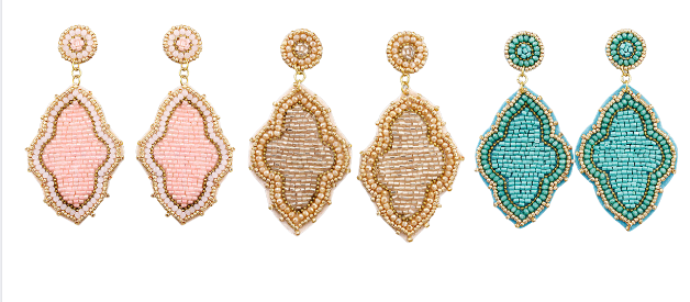 Beaded Arabesque Earrings