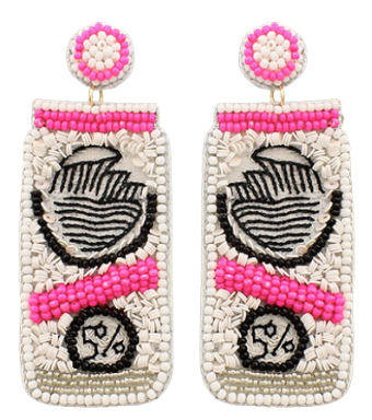 Beaded Seltzer Earrings