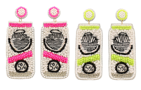 Beaded Seltzer Earrings