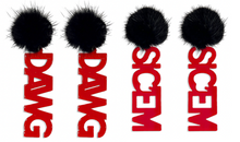 Load image into Gallery viewer, Game Day PomPom Earrings
