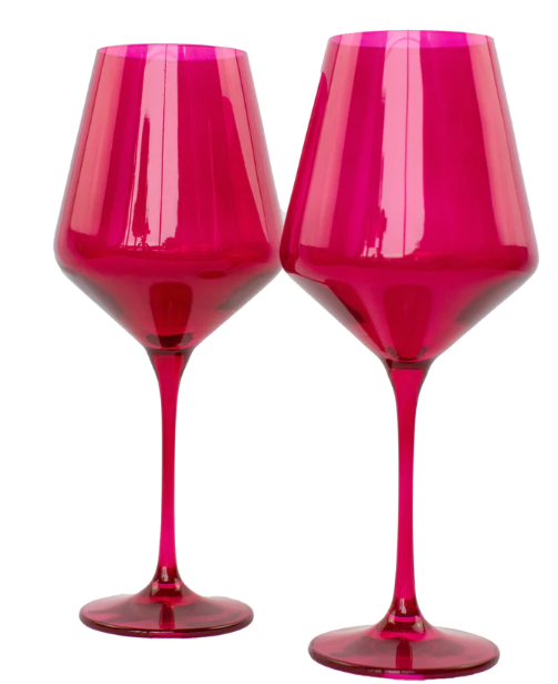 Estelle Viva Magenta Wine Stemware