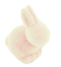 Flocked Small Pastel Seated Bunny