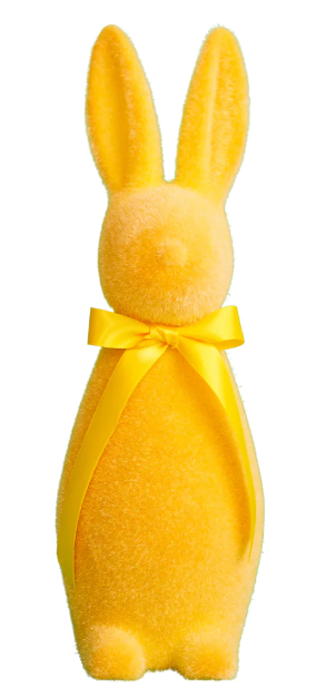 Flocked Medium Button Nose Bunny
