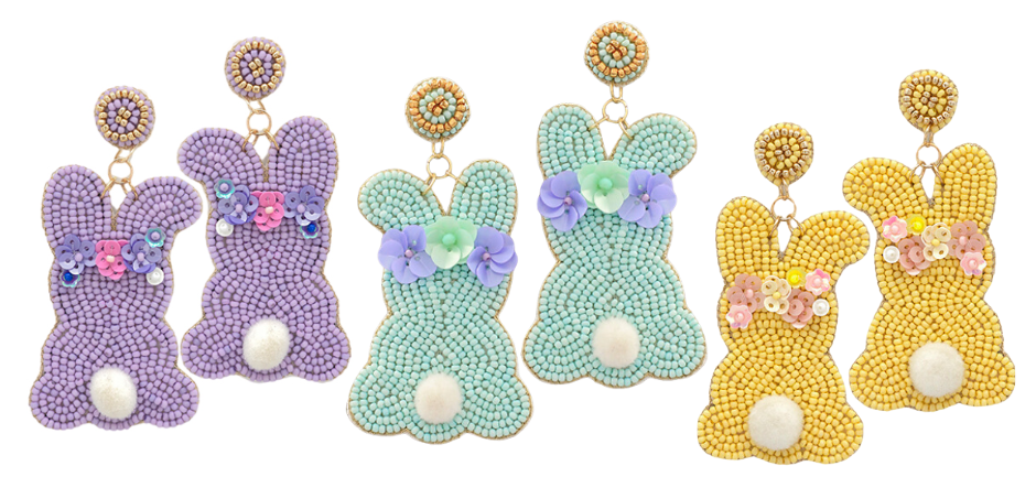 Bunny & Flower Earrings